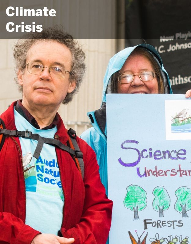We work to combat greenhouse gas emissions by advocating for solutions in our region’s biggest contributing sectors: transportation, electricity, and buildings. We also promote natural solutions that remove carbon from the atmosphere, such as forest conservation, tree planting, and green infrastructure. These same techniques will help address some of our region’s most significant climate impacts—stormwater flooding from increased storms and hotter heat waves, especially where the forest ends and pavement takes over. Finally, we advocate for systemic education in our region’s public schools on the causes, solutions, and opportunities that the climate crisis presents. 