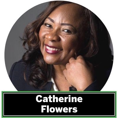 Catherine C. Flowers is an environmental activist bringing attention to the largely invisible problem of inadequate waste and water sanitation infrastructure in rural communities in the United States. As founding director of the Center for Rural Enterprise and Environmental Justice (formerly the Alabama Center for Rural Enterprise), Flowers builds partnerships across social scales—from close neighbors, to local elected officials and regional nonprofits, to federal lawmakers and global organizations—to identify and implement solutions to the intersecting challenges of water and sanitation infrastructure, public health, and economic development.